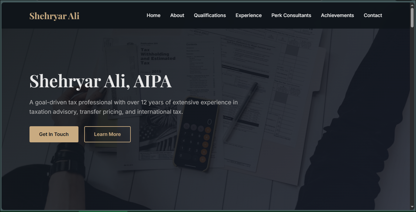 Chartered Accountant Portfolio